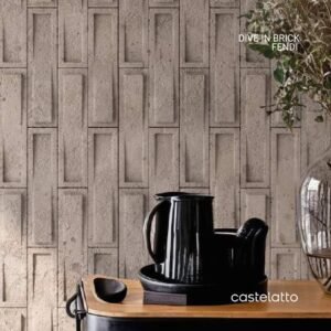 Revestimento Dive In Castelatto com relevo tridimensional e efeito de luz e sombra